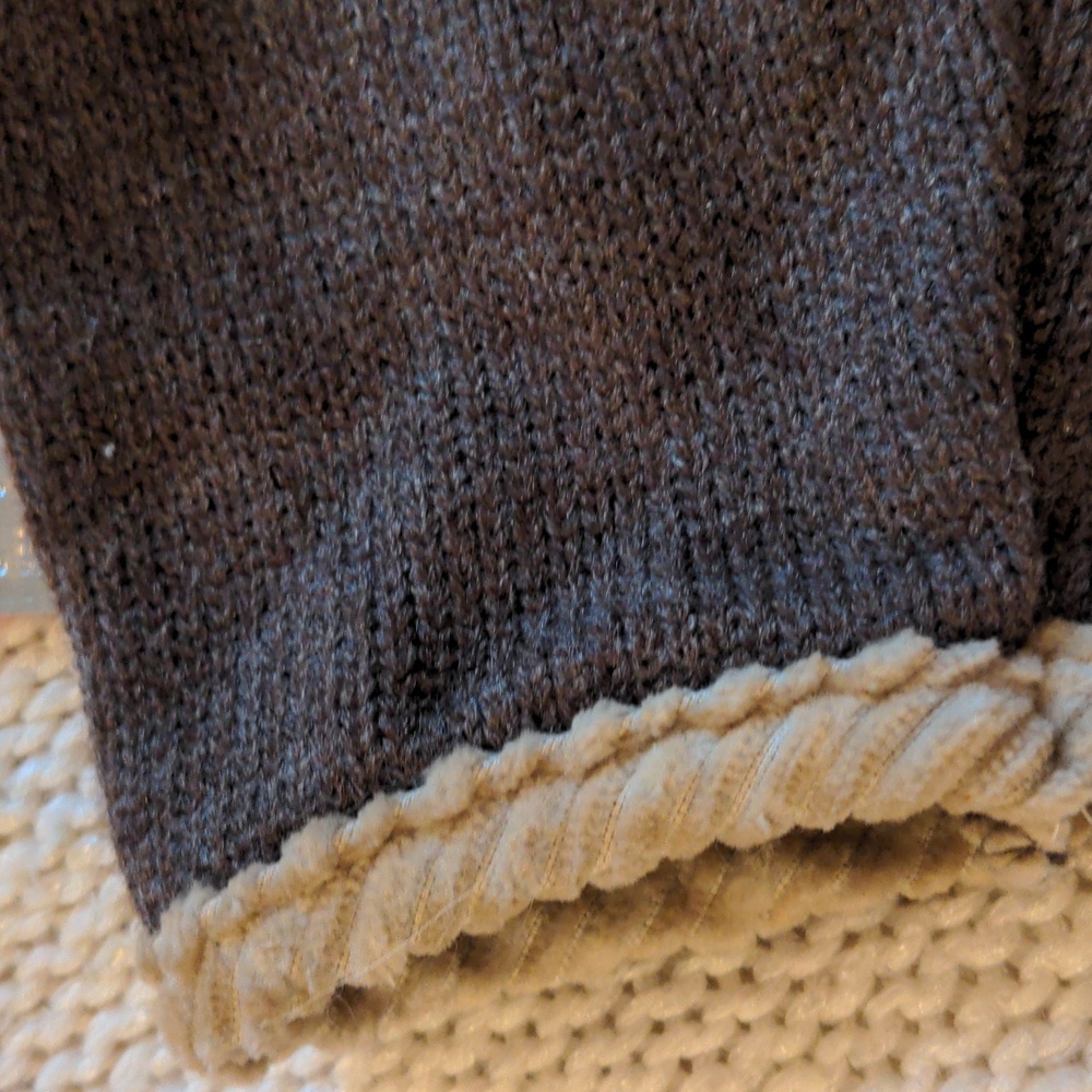 NWT Size 2 T jacket, Coat.  Sherpa fleece collar, Brown & beige  sweater knit, - Picture 8 of 12